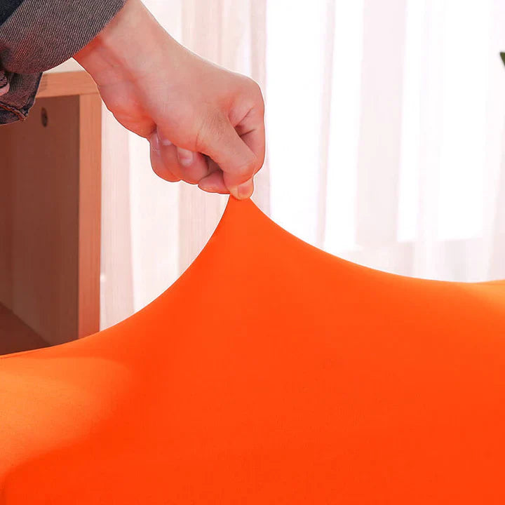 Stretch Sectional Couch Cover – Orange – product view 5 | Brivenzo