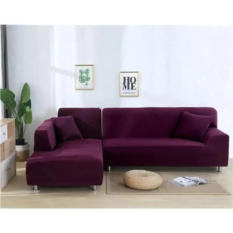 Stretch Sectional Couch Cover – Purple – product view 4 | Brivenzo
