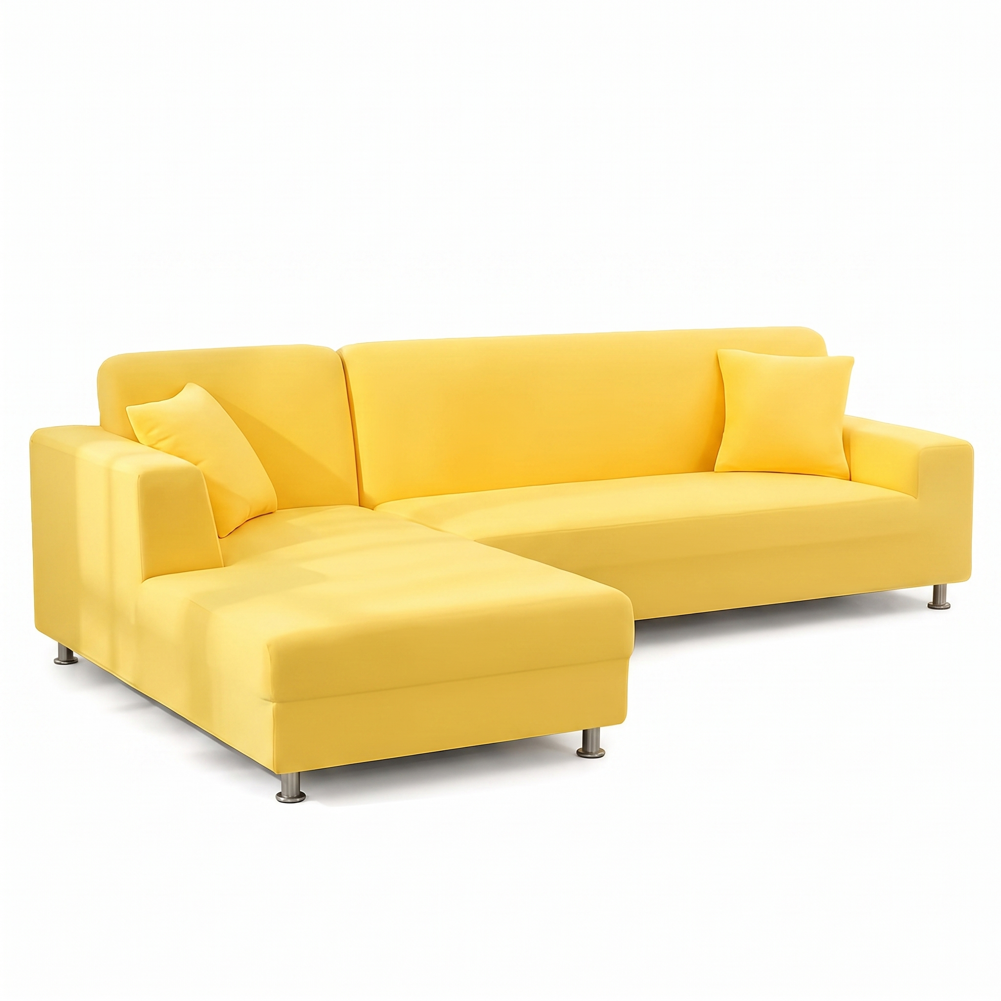Stretch Sectional Couch Cover Yellow