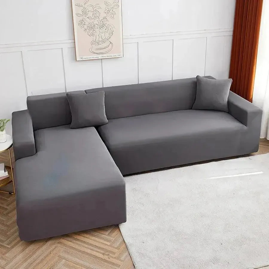 Stretch Sofa Slipcover – Anthracite Grey – product view 8 | Brivenzo