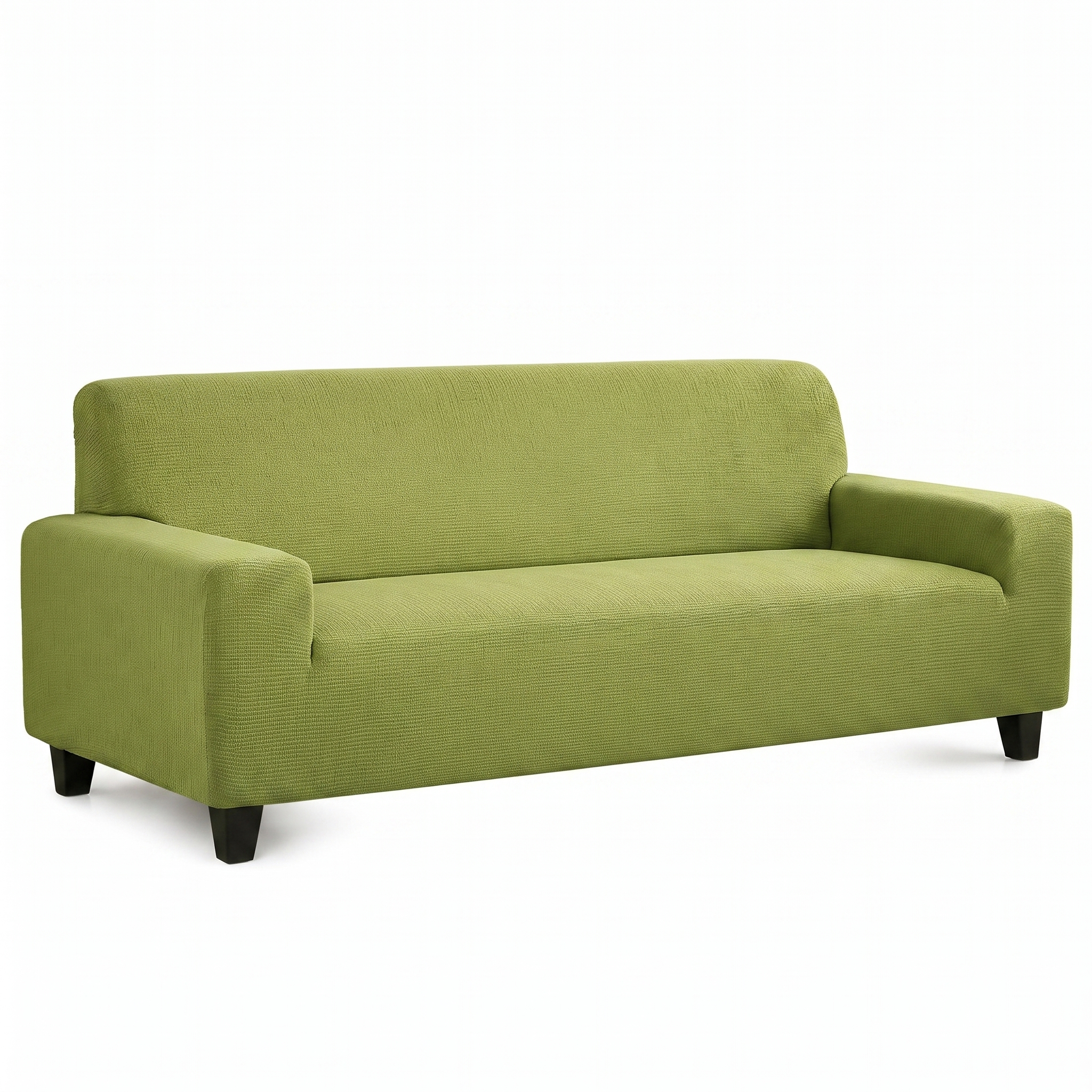 Stretch Sofa Slipcover – Apple Green – product photo on a white background | Brivenzo