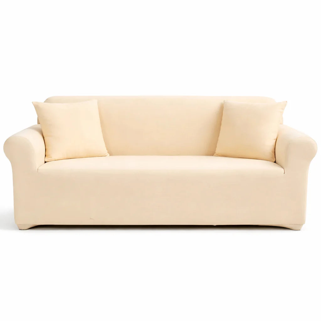Stretch Sofa Slipcover – Beige – product view 1 | Brivenzo