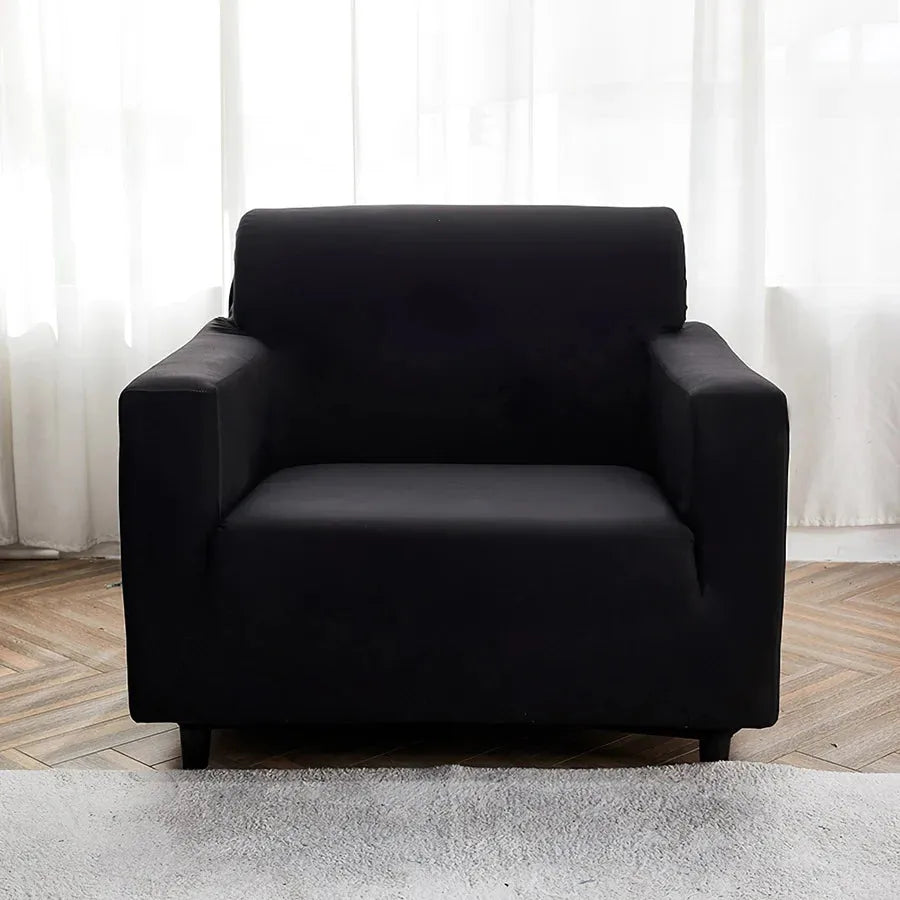 Stretch Sofa Slipcover – Black – product view 9 | Brivenzo