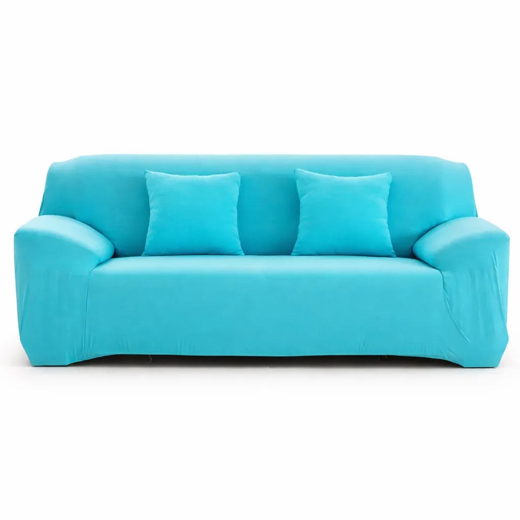 Stretch Sofa Slipcover – Blue – product view 4 | Brivenzo