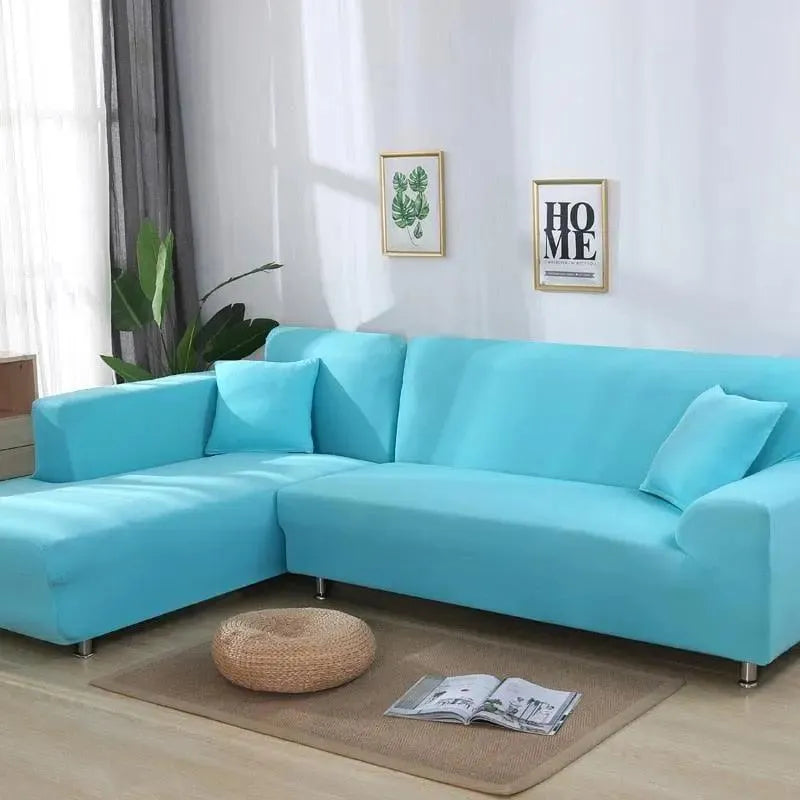 Stretch Sofa Slipcover – Blue – product view 7 | Brivenzo