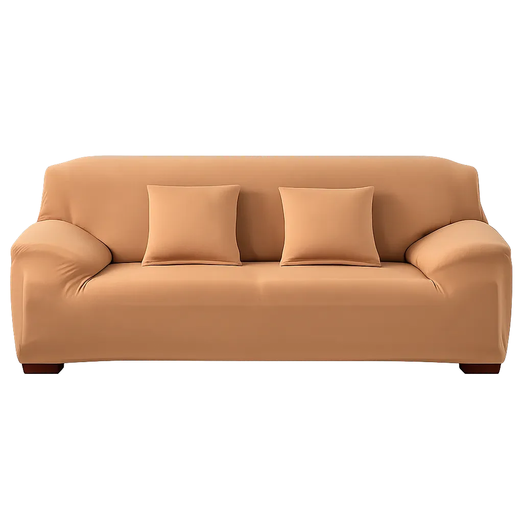 Stretch Sofa Slipcover – Camel – product view 4 | Brivenzo