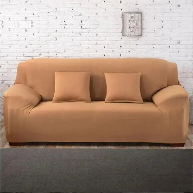 Stretch Sofa Slipcover – Camel – product view 6 | Brivenzo