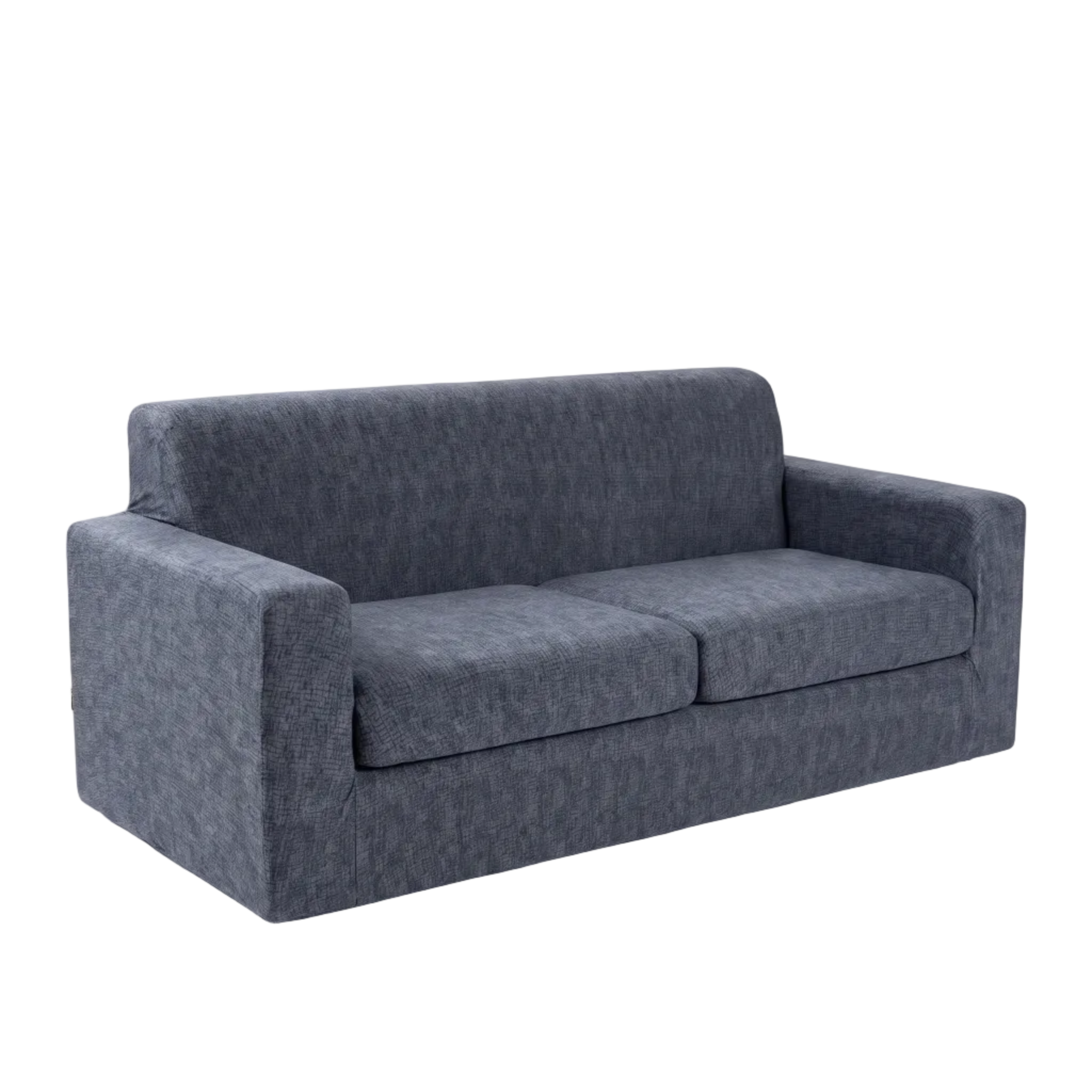 Stretch Sofa Slipcover – Charcoal Textured Weave – product photo on a white background | Brivenzo