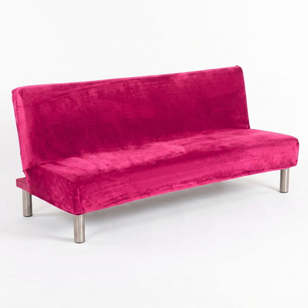 Stretch Sofa Slipcover | Fuchsia Pink Velvet Sofa Bed, Couch Cover, 35-71in
