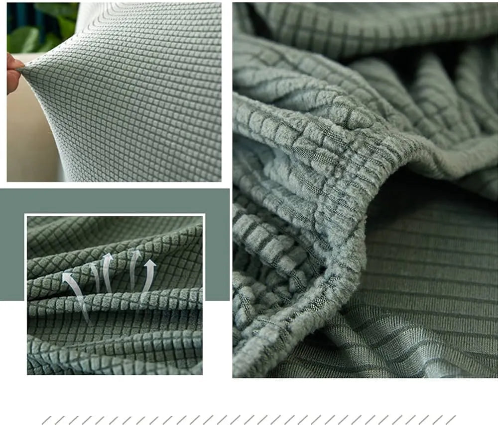 Stretch Sofa Slipcover – Green Microfiber – product view 11 | Brivenzo