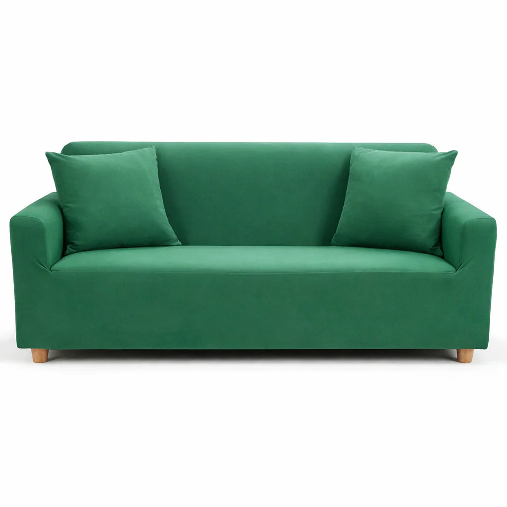 Stretch Sofa Slipcover – Green – product view 4 | Brivenzo