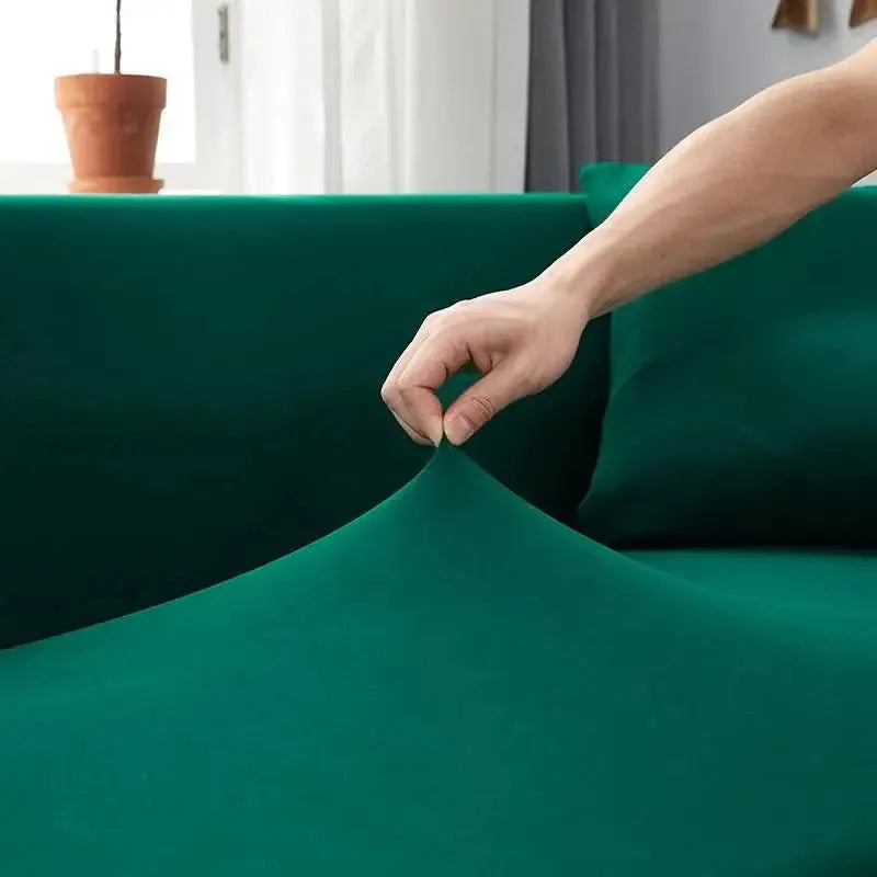 Stretch Sofa Slipcover – Green – product view 5 | Brivenzo