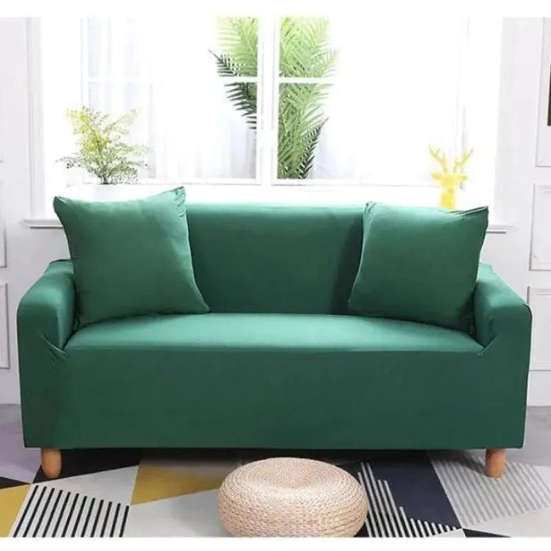 Stretch Sofa Slipcover – Green – product view 6 | Brivenzo