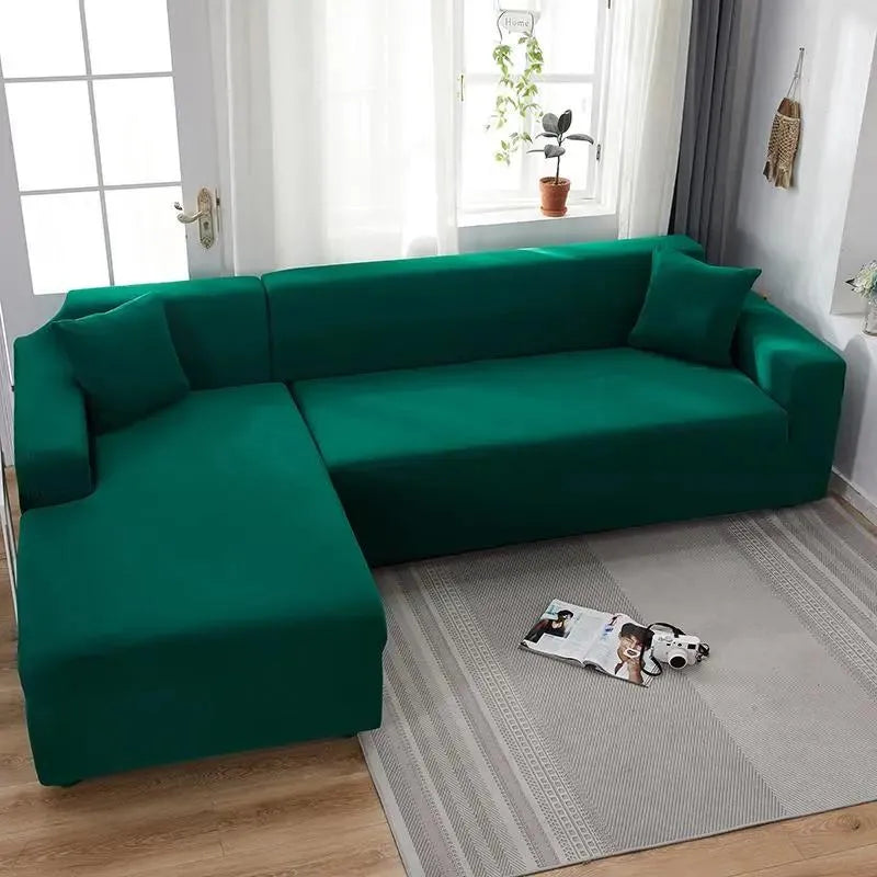 Stretch Sofa Slipcover – Green – product view 8 | Brivenzo