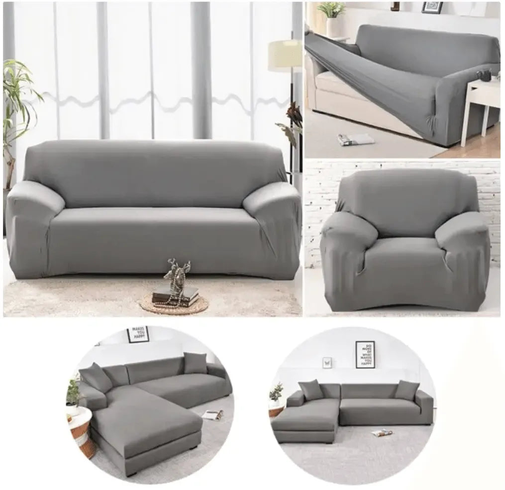 Stretch Sofa Slipcover – Grey – product view 10 | Brivenzo
