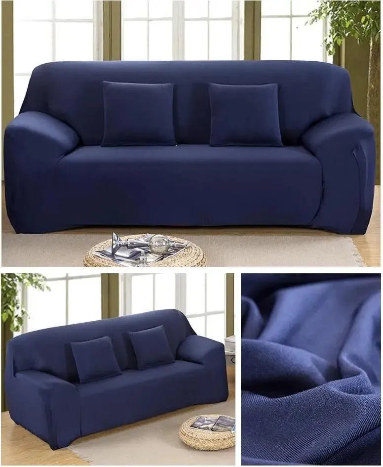 Stretch Sofa Slipcover – Midnight Blue – product view 7 | Brivenzo