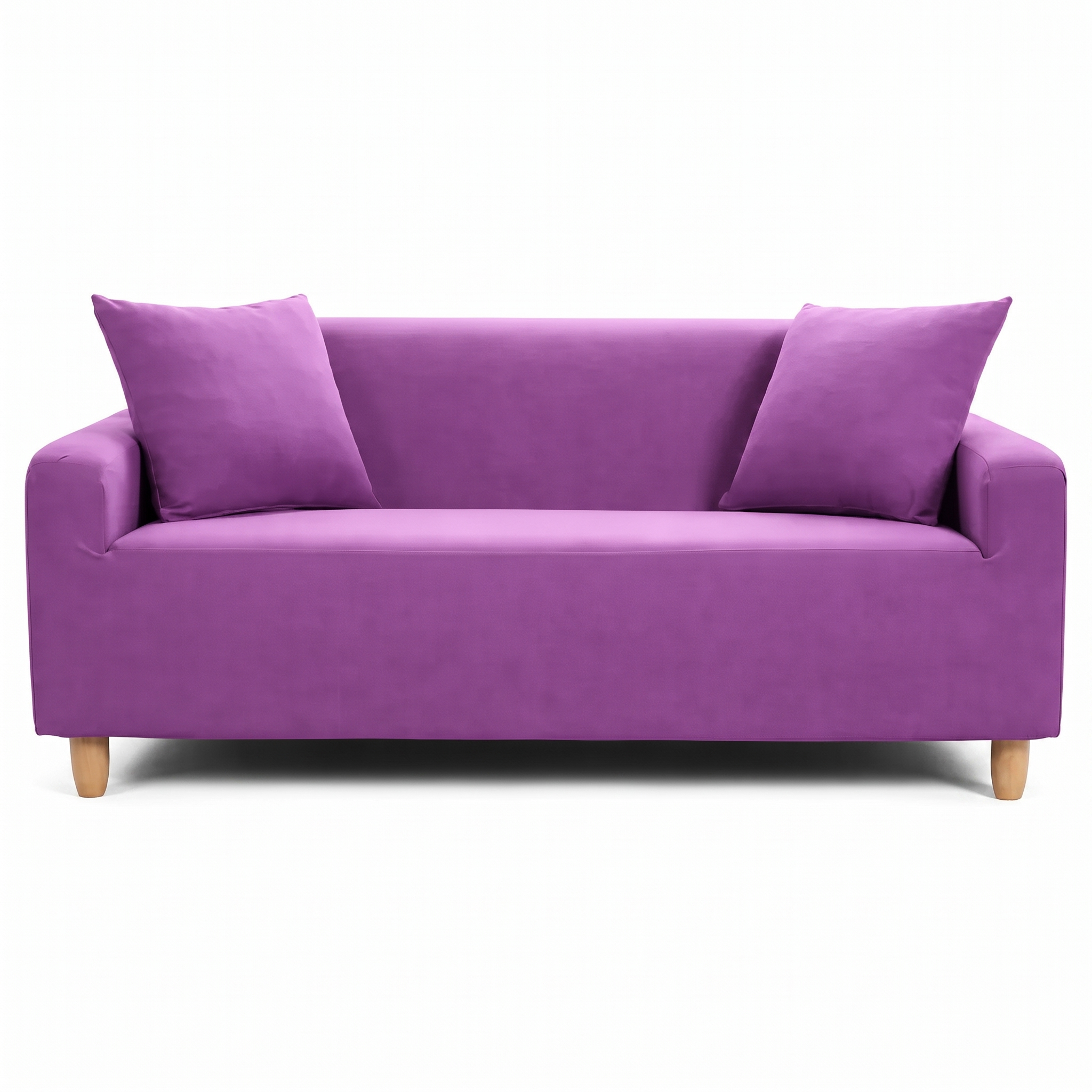 Stretch Sofa Slipcover – Purple – product photo on a white background | Brivenzo
