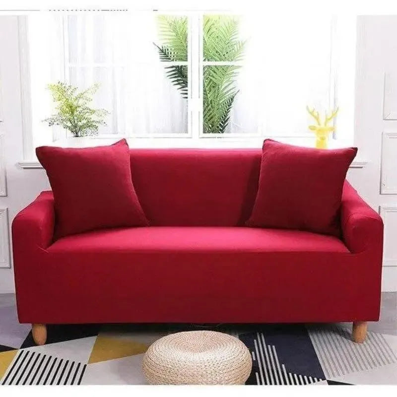Stretch Sofa Slipcover – Red – product view 6 | Brivenzo