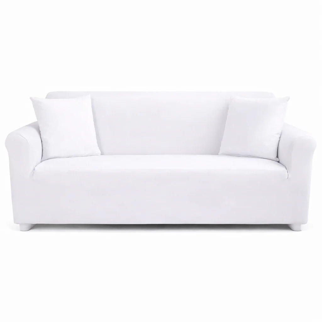 Stretch Sofa Slipcover – White – product view 1 | Brivenzo