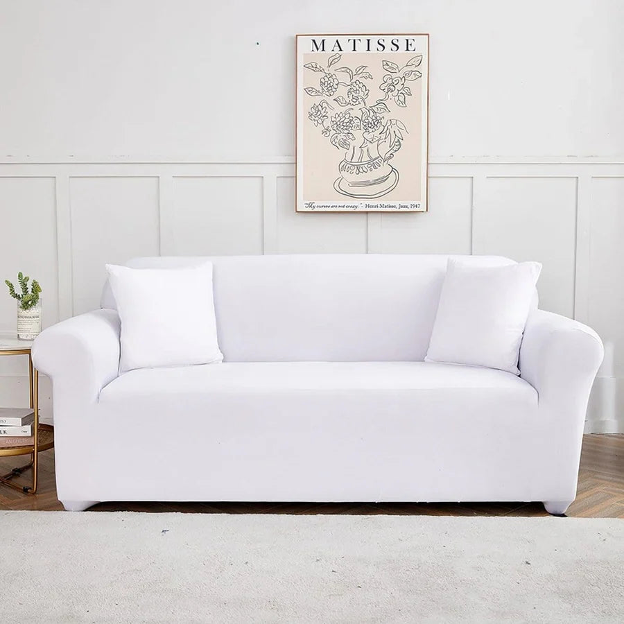 Stretch Sofa Slipcover – White – product view 6 | Brivenzo