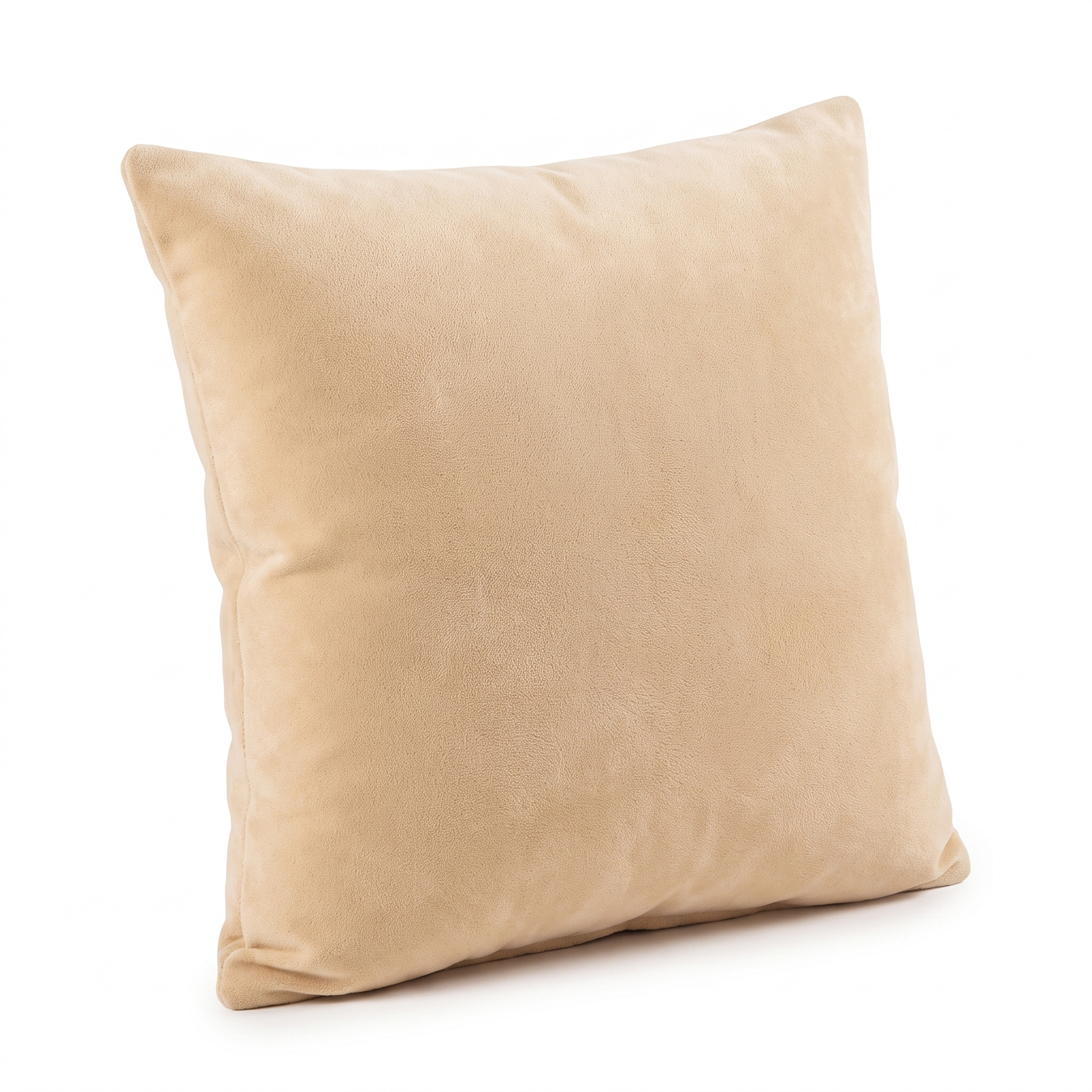 Beige Velvet Throw Pillow Cover - studio product photo