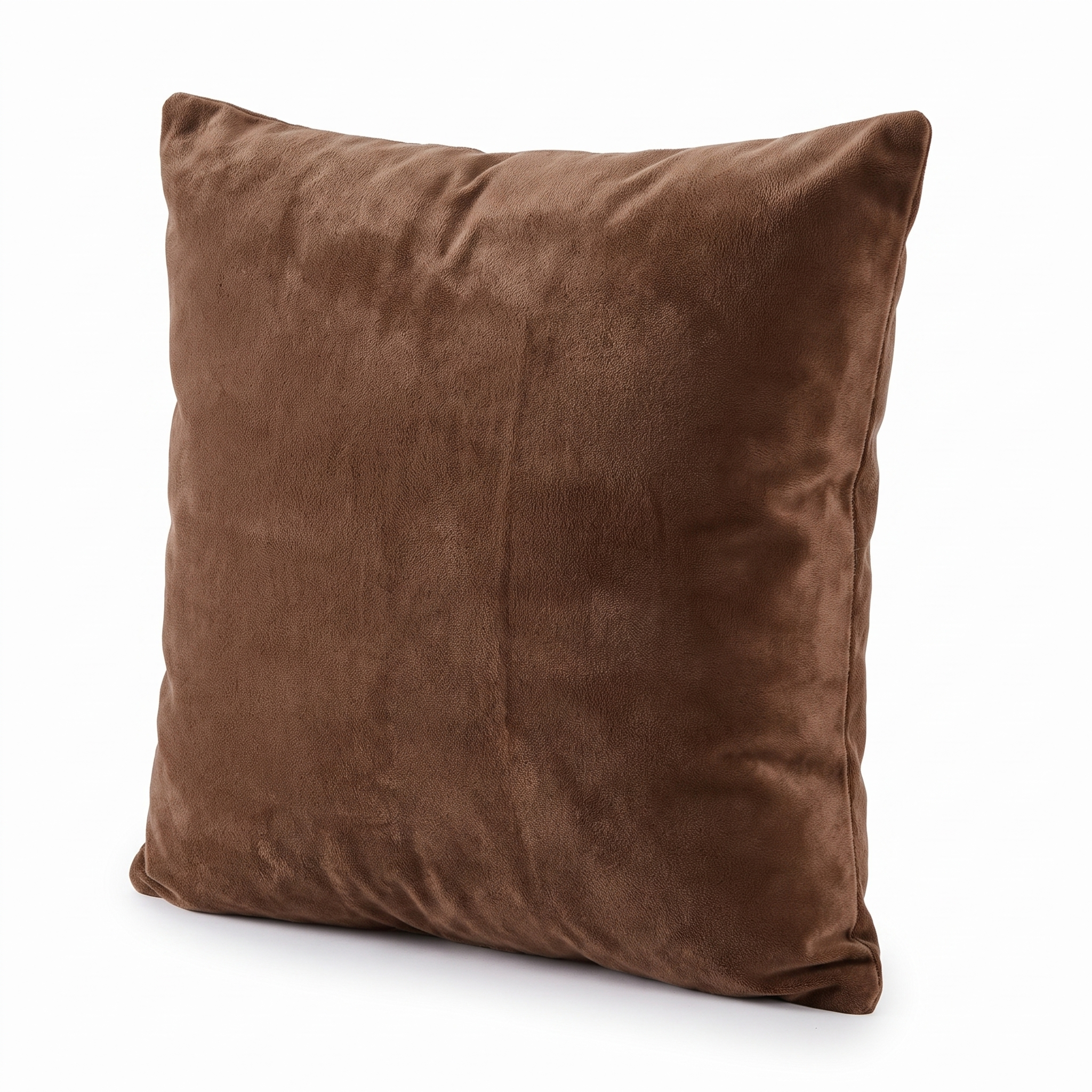 Velvet Throw Pillow Cover – Camel Velvet – product photo on a white background | Brivenzo
