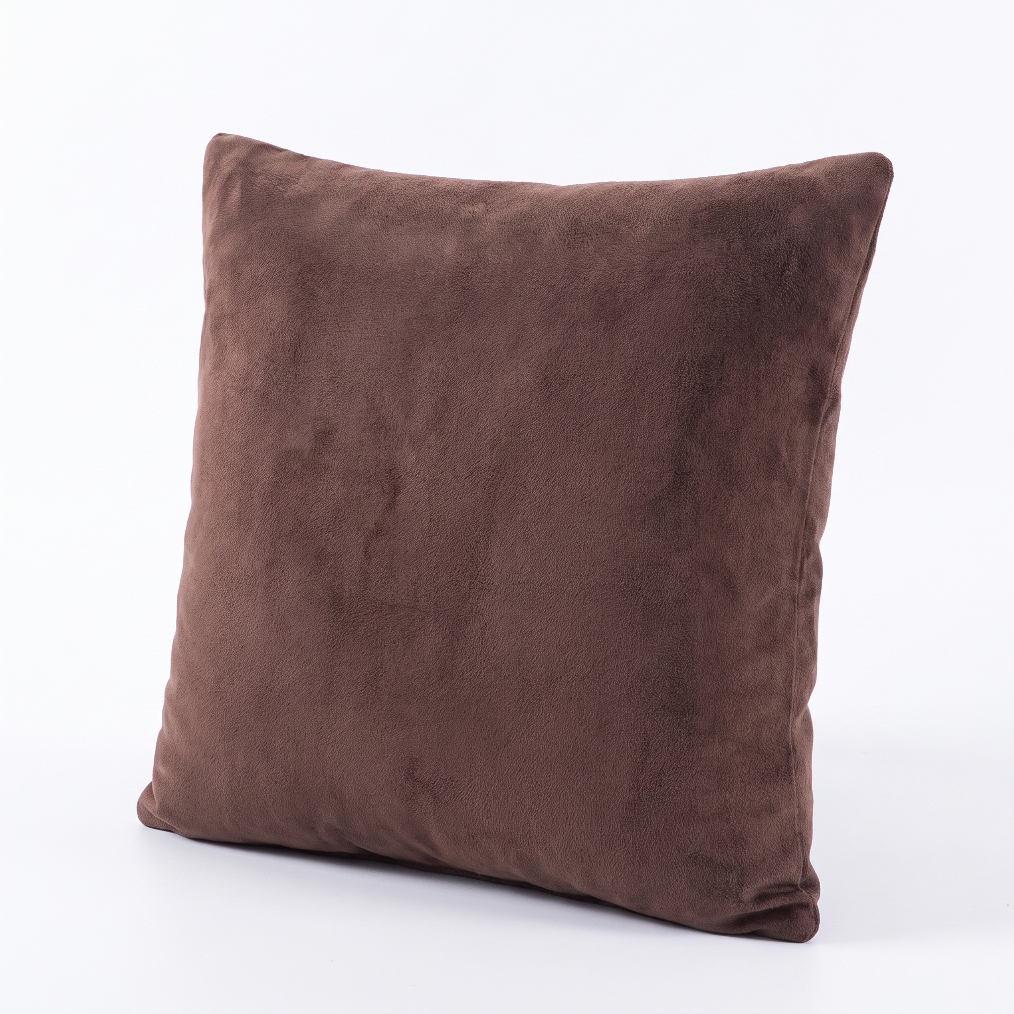 Velvet Throw Pillow Cover | Coffee Brown Velvet - Front View
