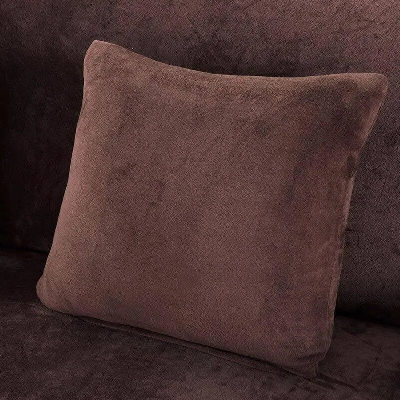 Velvet Throw Pillow Cover – Coffee Brown Velvet – product view 5 | Brivenzo