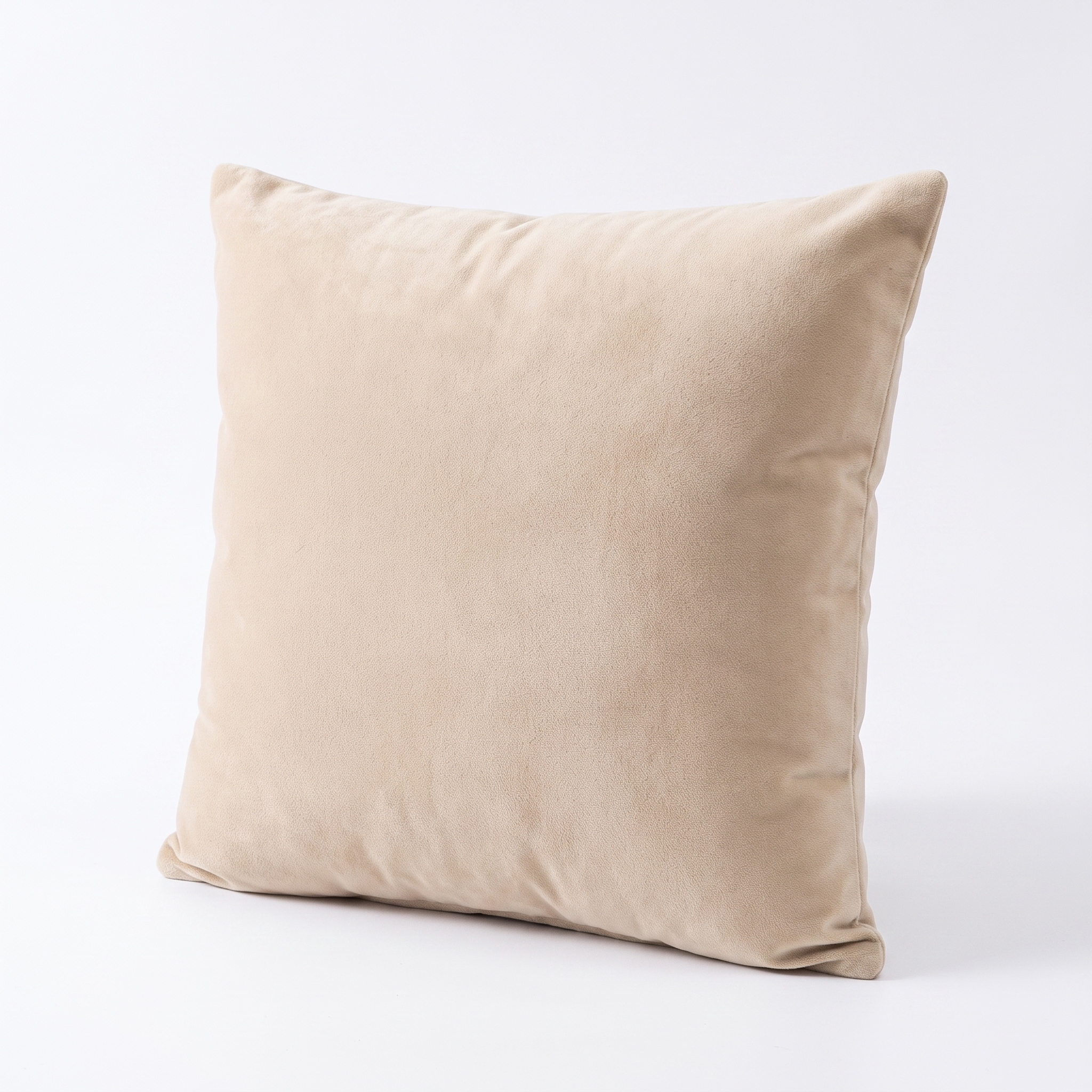 Velvet Throw Pillow Cover – Ivory Velvet – product photo on a white background | Brivenzo