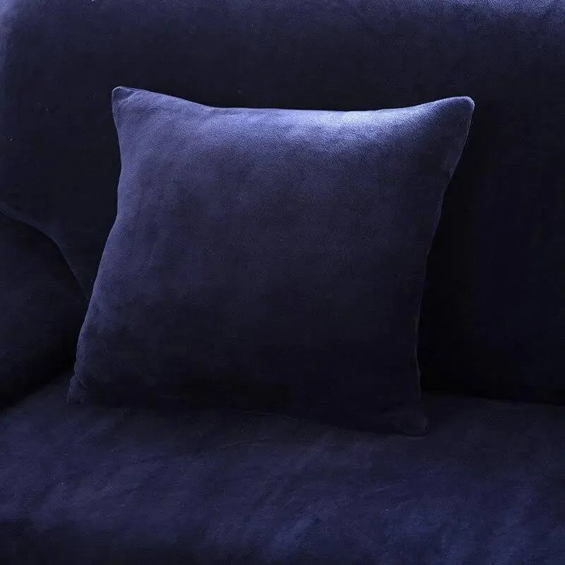 Velvet Throw Pillow Cover – Midnight Blue Velvet – product view 4 | Brivenzo
