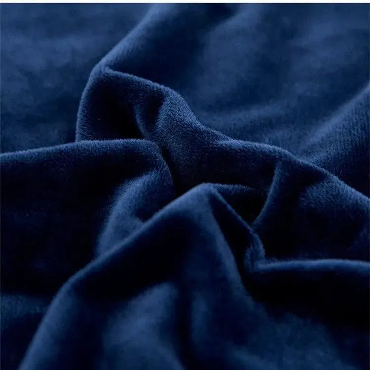 Velvet Throw Pillow Cover – Navy Blue – product view 5 | Brivenzo