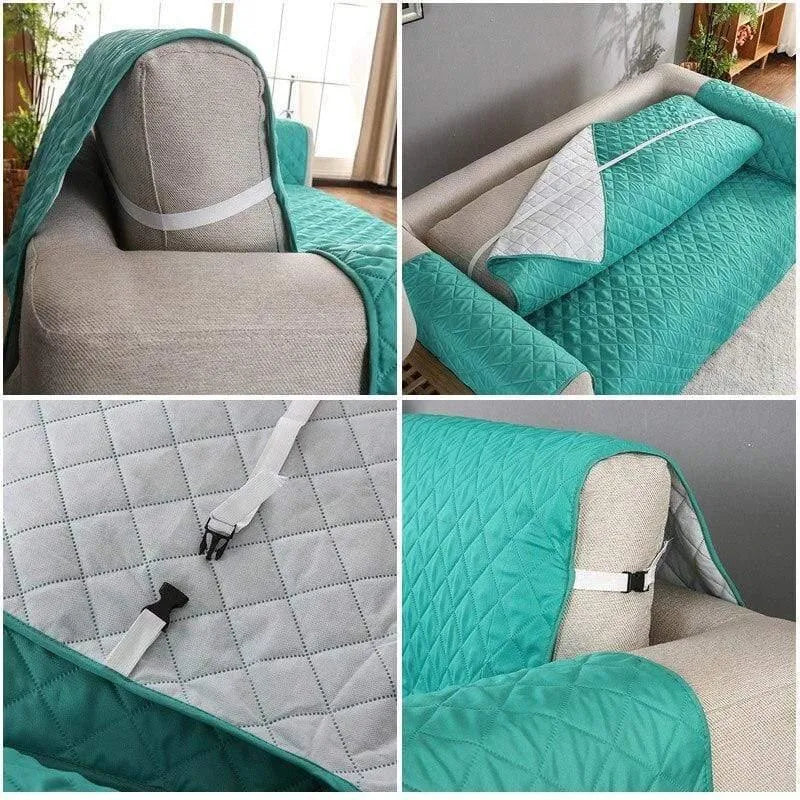 White Waterproof Quilted Furniture Cover – 22-77in – product view 5 | Brivenzo