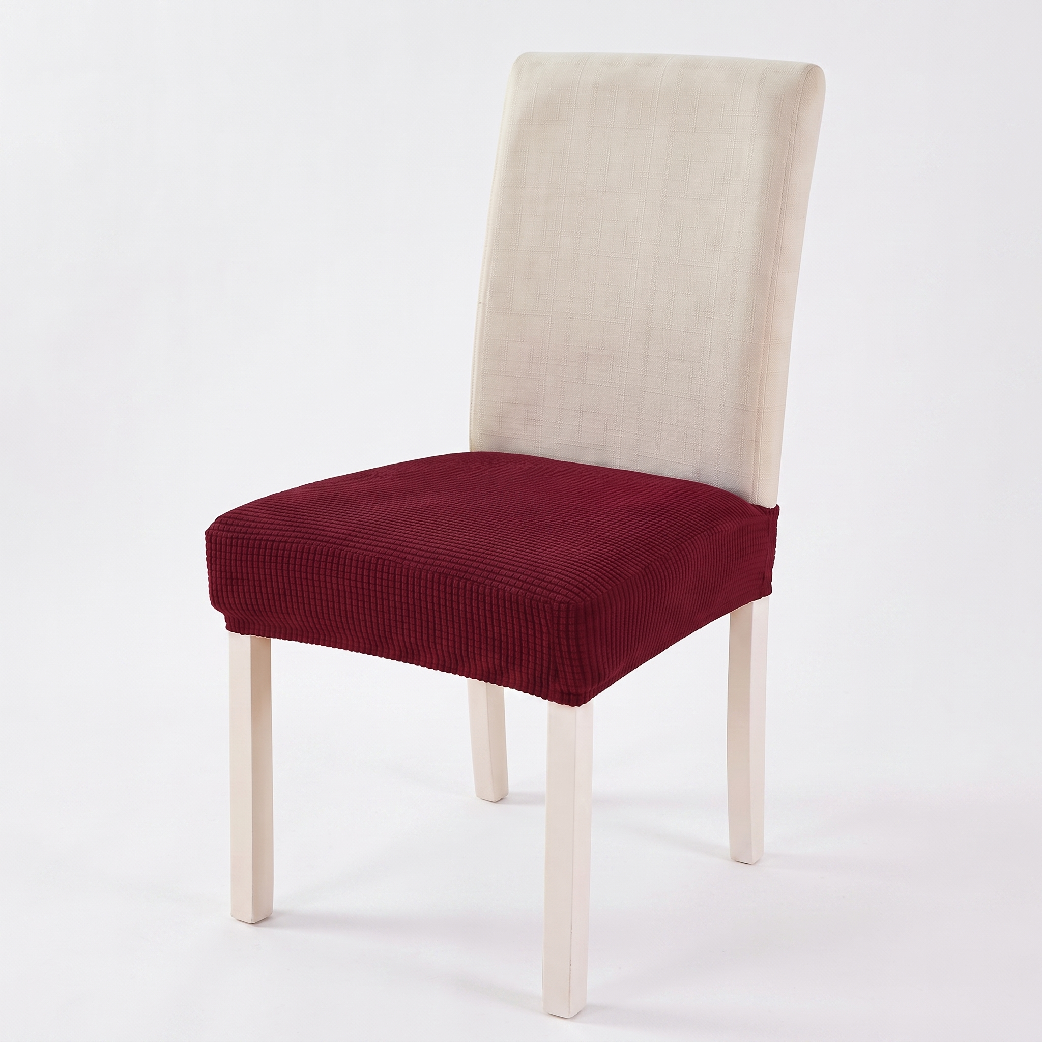 Wine Red Chair Seat Cover – Stretch Fit – product photo on a white background | Brivenzo