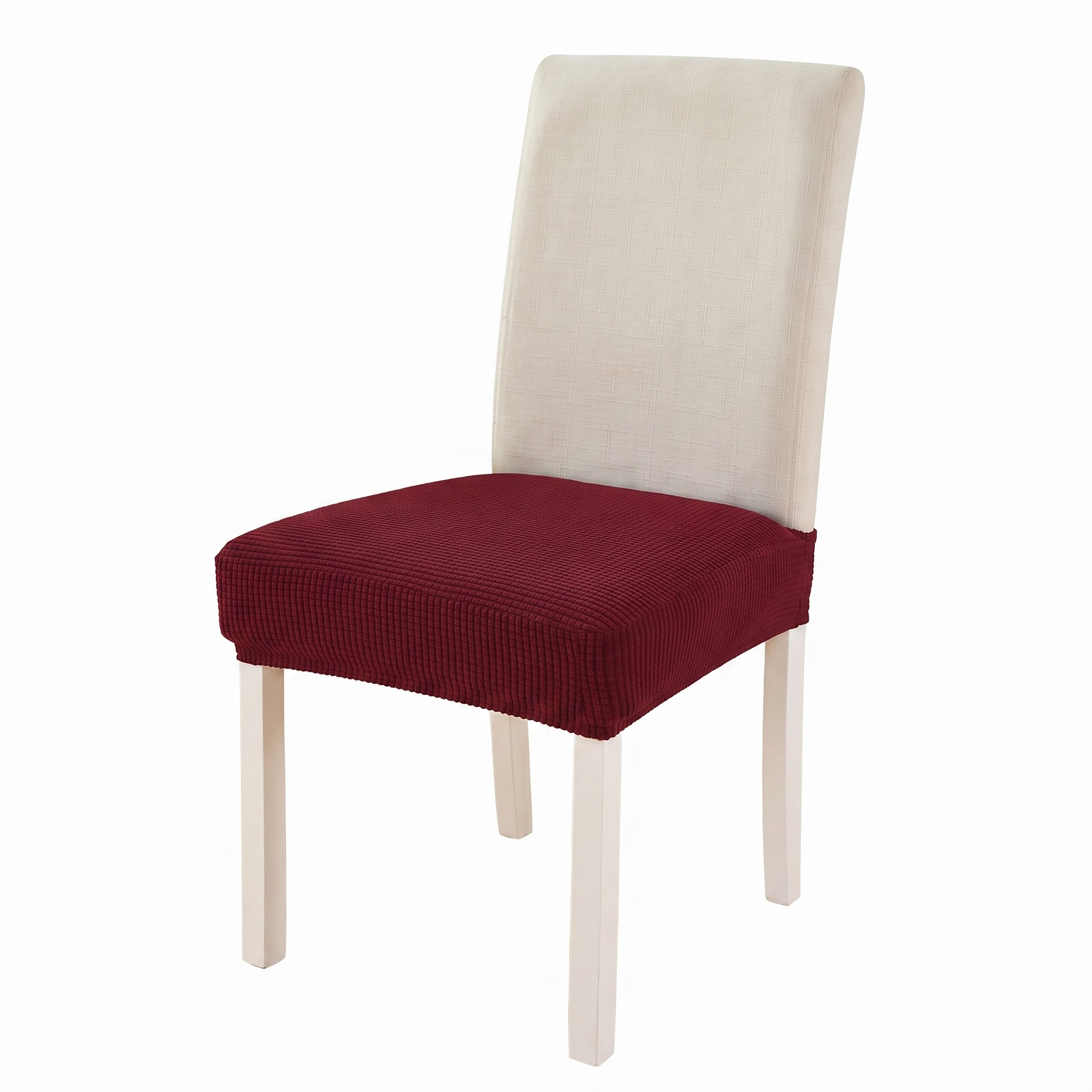 Wine Red Chair Seat Cover – Stretch Fit – product view 4 | Brivenzo