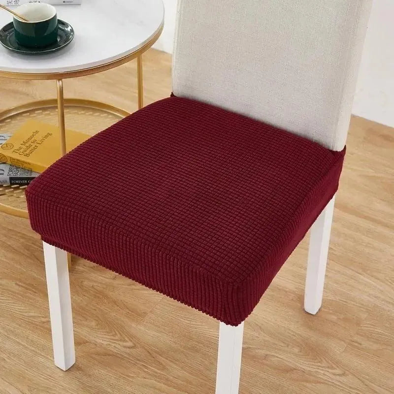 Wine Red Chair Seat Cover – Stretch Fit – product view 5 | Brivenzo