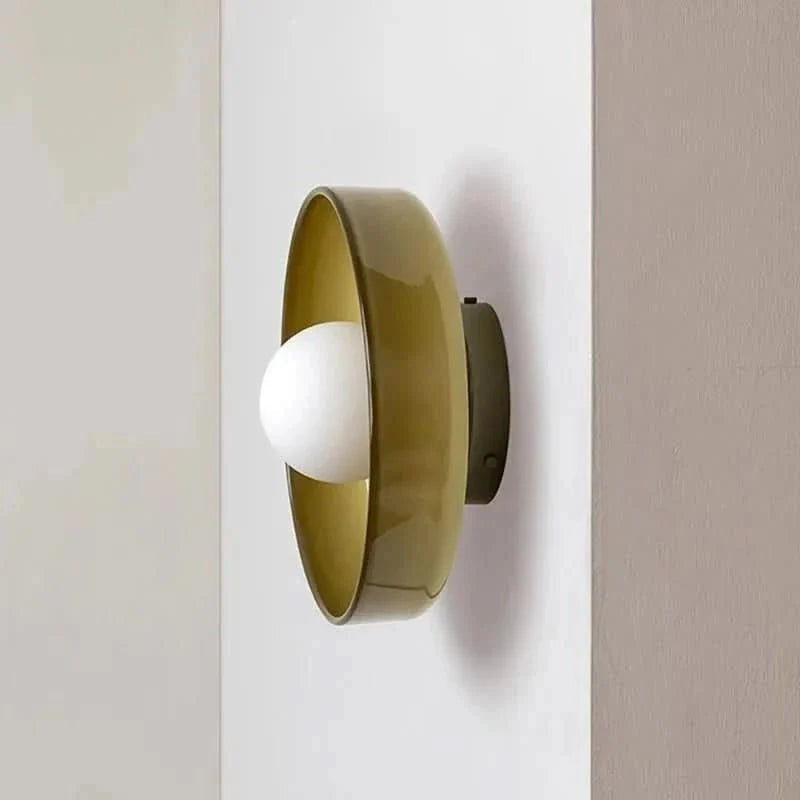 Ceiling Light with Tinted Glass Plate and Exposed Globe, 9.8 Inch, view 11