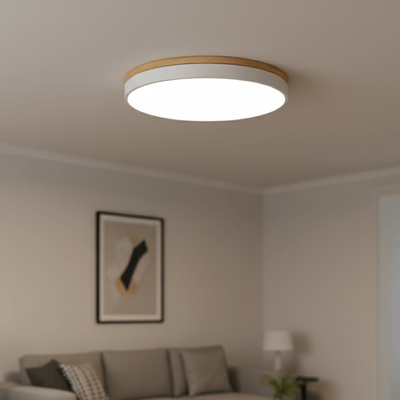 Ceiling Light with Visible Wood Grain and Neutral White 4000K Light, view 1