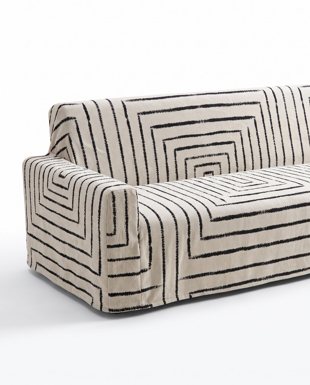 Chic Square Pattern Sofa Cover | Pet Friendly, 71-118in