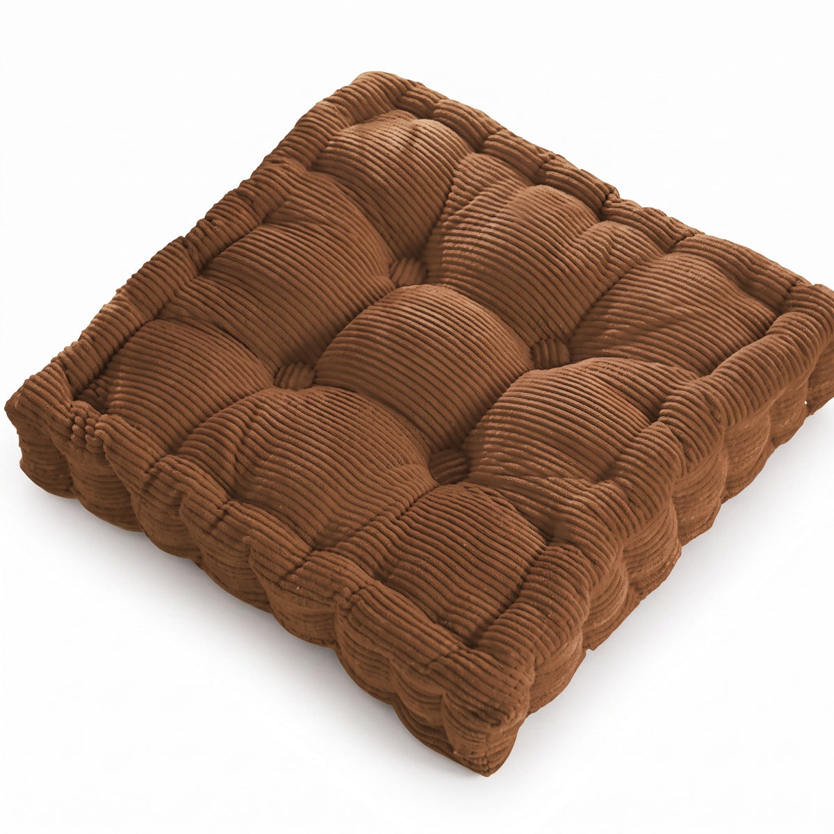 Corduroy Floor Meditation Cushion | Thick Soft Fill, 16-24in