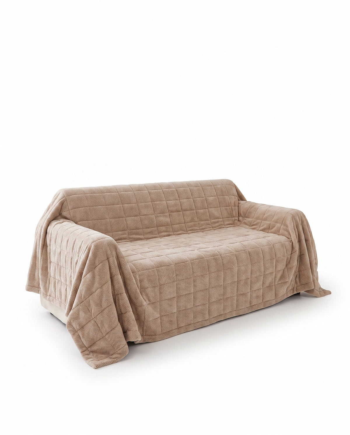 Classic Herringbone Chenille Nonslip Sofa Cover | Spill Resistant, 1-95in