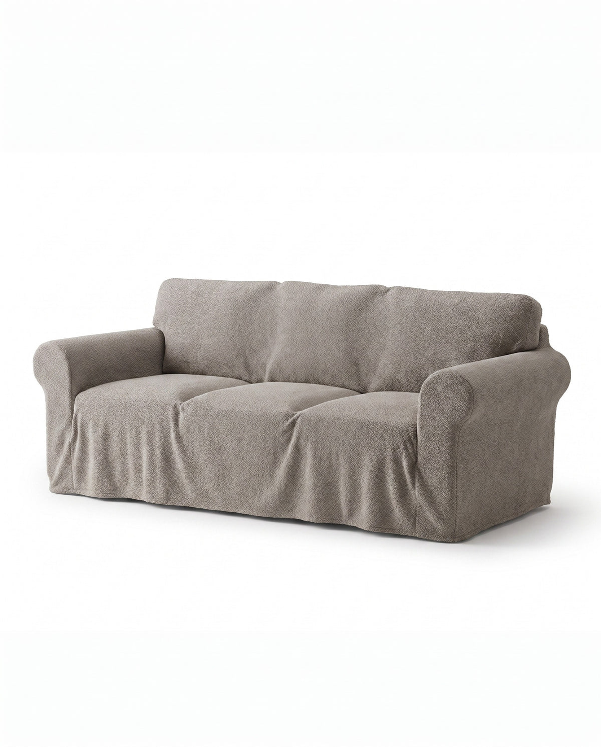CloudNest Boucle Stretch Sofa Cover- Anti-Scratch, Full-Cover Pe | Spill Resistant