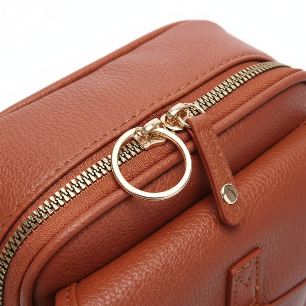 Compact Crossbody Bag with Secure Zippers and Adjustable Strap, view 5