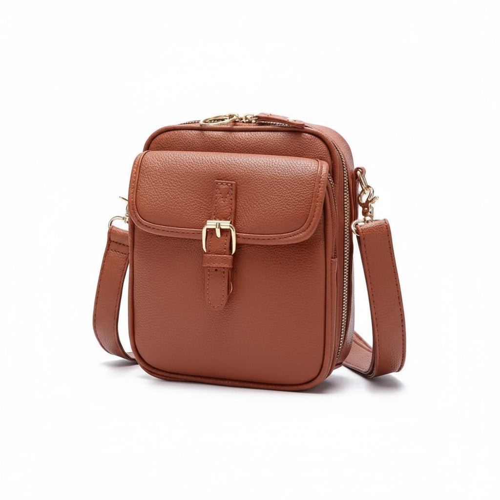 Compact Crossbody Bag with Secure Zippers and Adjustable Strap, view 8
