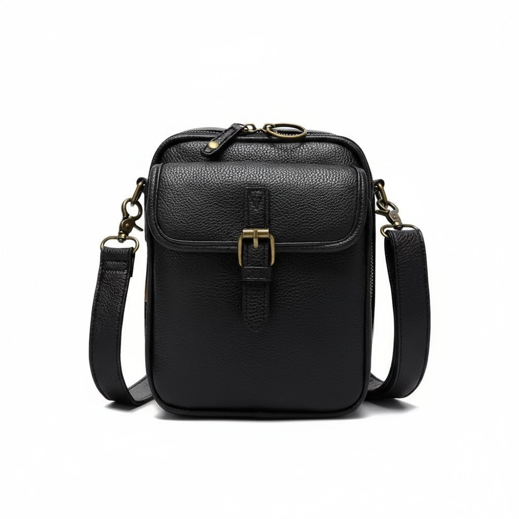 Compact Crossbody Bag with Secure Zippers and Adjustable Strap, view 9