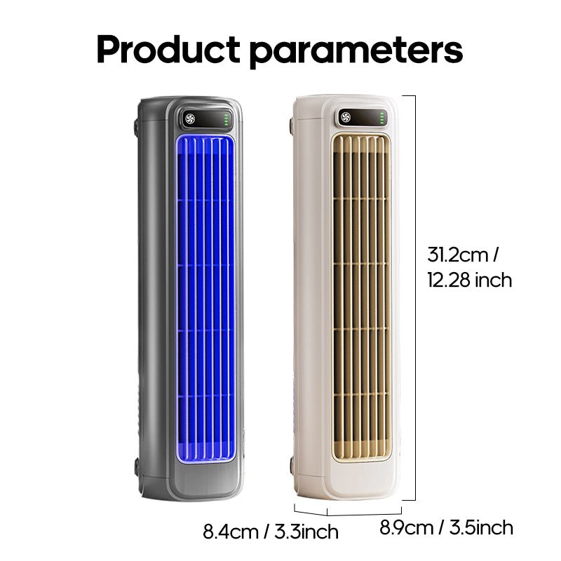 Cordless Mini Fan with Three Speeds and Rotating Airflow, view 9