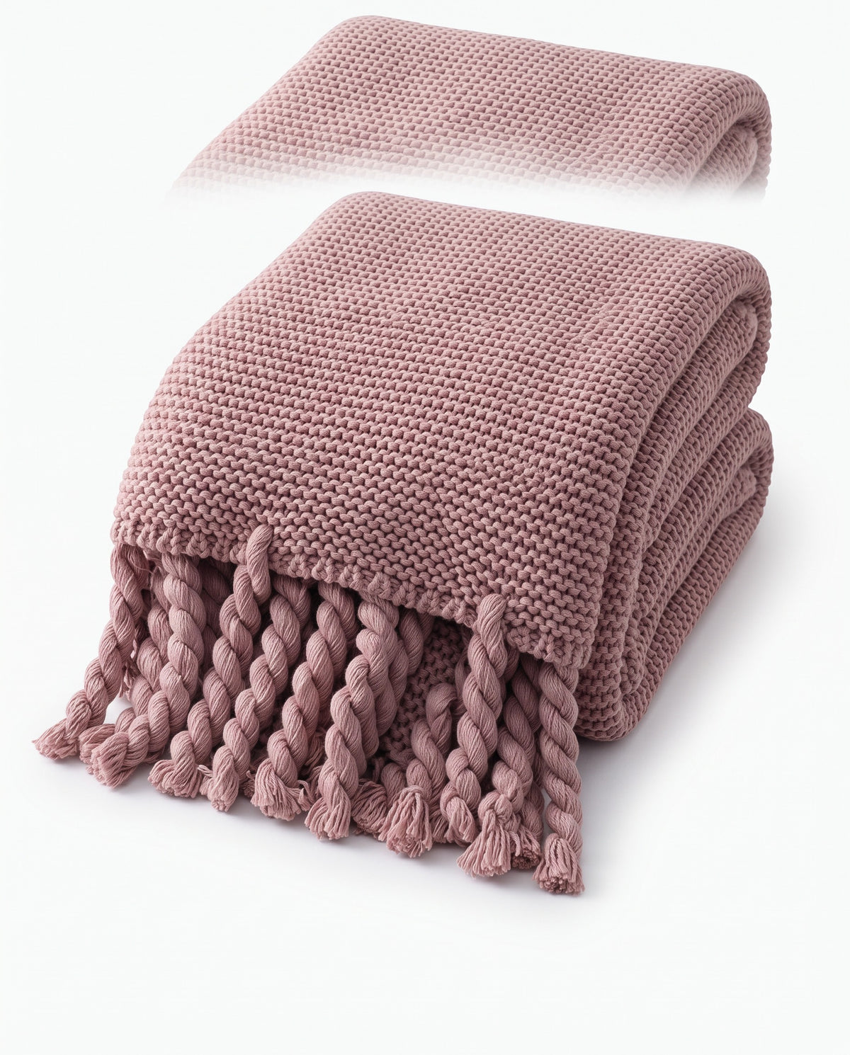 Cozy Chunky Knitted Tassel Throw Blanket | Soft Warm Handfeel, 51-94in