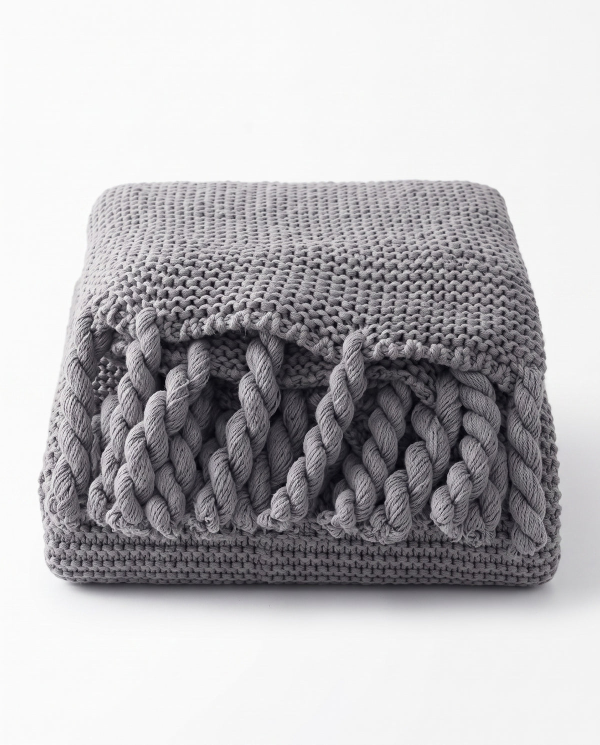 Cozy Chunky Knitted Tassel Throw Blanket | Soft Warm Handfeel, 51-94in