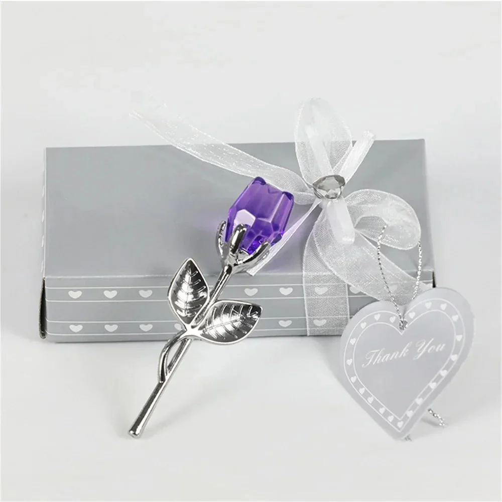 Crystal Rose with Gold or Silver Stem as a Lasting Keepsake Gift, view 9