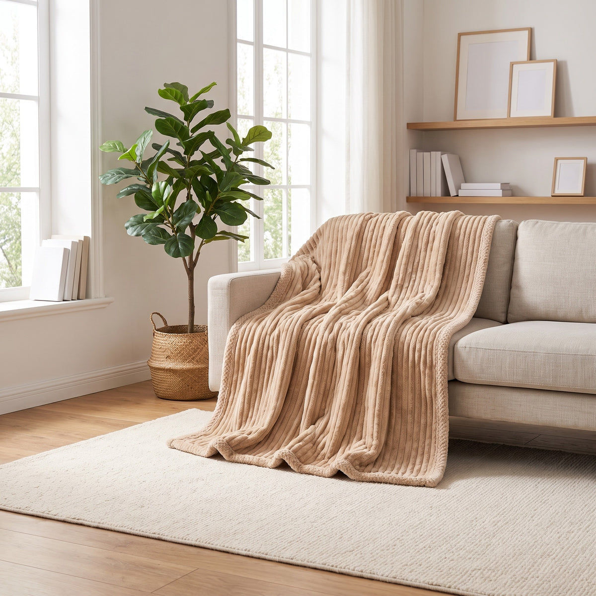 Plush Fleece Winter Blanket | Warm Throw, 39-91in