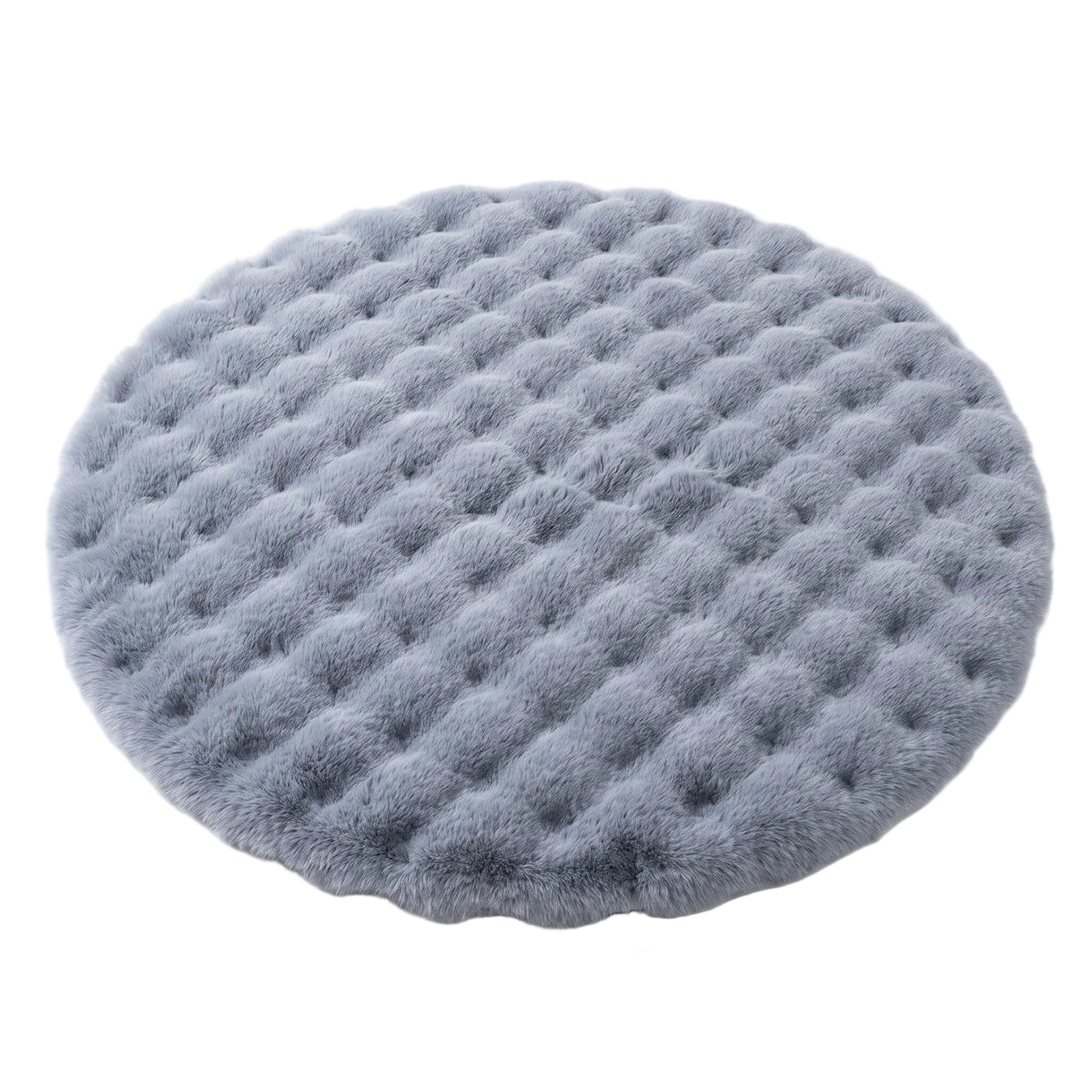 Round Fleece Rug | Soft Non-Slip Backing, 35in